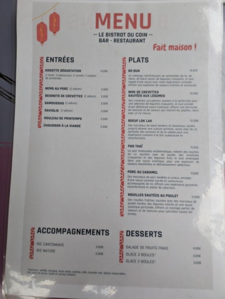 Le bistrot du coin - Menu Image 2